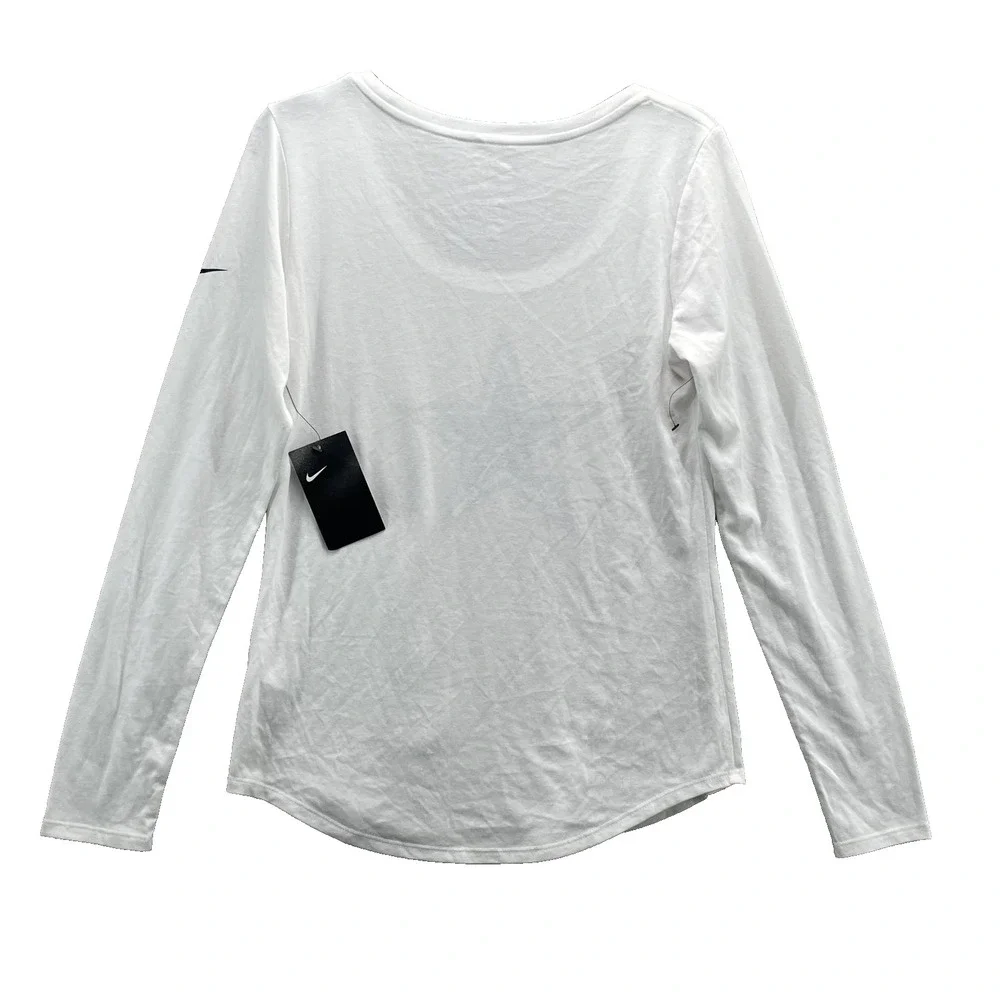 Nike Dallas Cowboys Tee T-Shirt Women's Medium White NFL Sportswear Athletic Cut